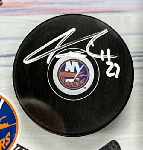 ANDERS LEE (Szigetlakók) aláírt egyedi keretezett korong kijelző-Fanatikusok - Dedikált NHL Korong