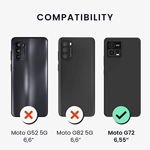 kwmobile TPU Szilikon Kompatibilis Motorola Moto G72 - Ügy Vékony hátlapot Puha Érintse meg a Befejezés