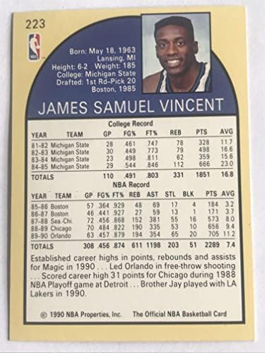 Sam Vincent; Michael Jordan (Kosárlabda Kártya) 1990-91 NBA Karika - [Alap] 223.1