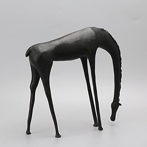 DLVKHKL Kreatív Északi Zsiráf Figura Álló Szobor Fém Haza Asztal Dekoráció