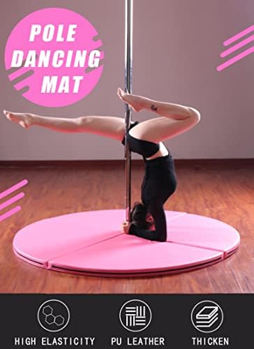 Pole Dance Mat，Összecsukható Rúdtánc Védeni Mat Kerek Biztonsági Szőnyeg，Jóga Kezdő Tánc Fitness Edzés