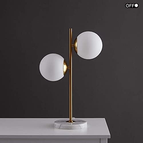IRDFWH asztali Lámpa Fém, asztali Lámpa, 2 Db Fehér Matt Glass Globe Arany asztali Lámpa Éjjeli Lámpa