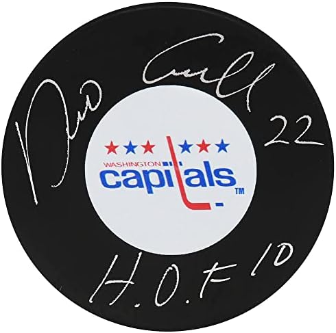 Dino Ciccarelli Aláírt Washington Capitals Logó Jégkorong w/HOF'10 - Dedikált NHL Korong