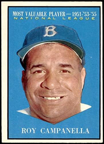 1961 Topps 480 Legértékesebb Játékos Roy Campanella Los Angeles Dodgers (Baseball Kártya) EX Dodgers