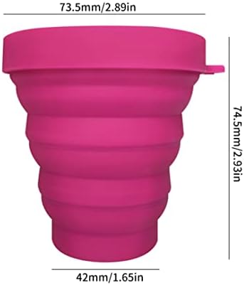 Eioflia Hordozható Szilikon Kupa Összecsukható Utazási Csésze Fedő Összecsukható Úti Kemping Bögre Összecsukható