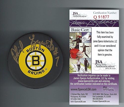 Phil Esposito Aláírt Boston Bruins Árok Korong Korong SZÖVETSÉG Hitelesített - Dedikált NHL Korong