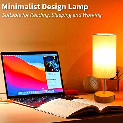 GZKPL Touch Vezérlés asztali Lámpa, Szabályozható asztali Lámpa, 2 USB Port LED Éjjeliszekrényen Hálószoba