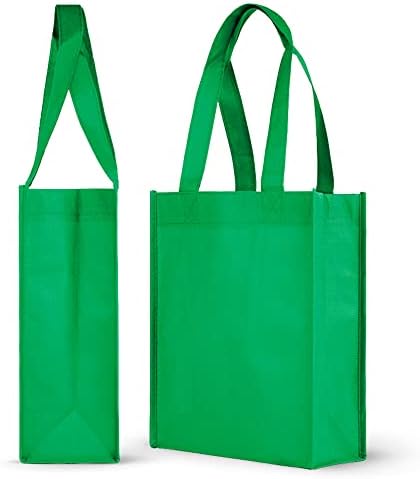 Újrafelhasználható Ajándék/Fél/Ebéd Tote Bags - 25 Pack - Kelly Zöld
