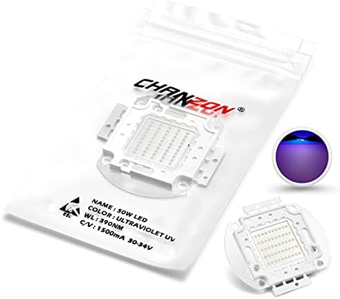 Chanzon Nagy teljesítményű Led Chip 50W Lila Ultraibolya (UV 390nm / 1500mA / DC 30V - 34V / 50 Watt)