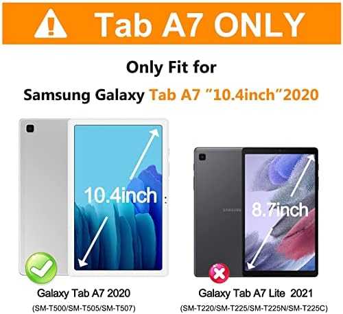 BRAECNstock Samsung Galaxy Tab A7 10.4 hüvelyk esetben 2020-ig képernyővédő fólia/Forgó Állvány/vállpánt/csuklópánt