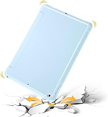 Slim tok iPad Air 5. Generációs (2022) 10.9 Inch - [Built-in tolltartó] Ütésálló burkolat Világos, Átlátható