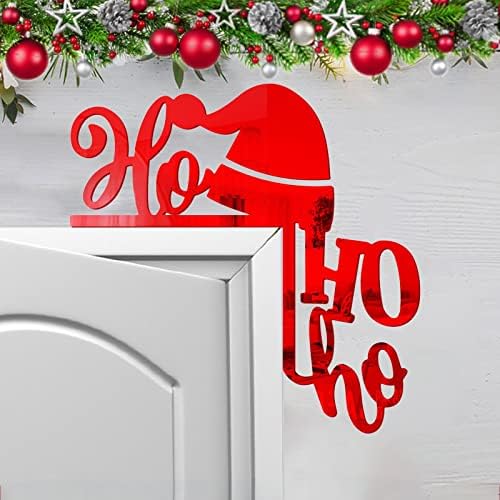 MOKINGTOP Karácsonyi ajtókeret Tábla Dekoráció Elks Mikulás Karácsonyi Hópelyhek Akril Tükör Matrica Haza