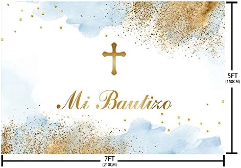 Sendy 7x5ft Mi Bautizo Hátteret Mexikói Keresztség Parti Dekoráció Isten Áldjon, Fiam Első szentáldozás