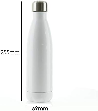 Hairyworm személyre Szabott Víz Üveg BPA Mentes, 500ml Sima, Fehér Rozsdamentes Acél Flaska, a Hideg-Meleg