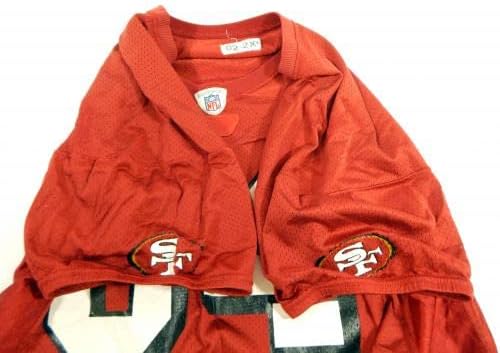 2002-ben a San Francisco 49ers 64 Játék Használt Piros Gyakorlat Jersey 2XL DP34419 - Aláíratlan NFL