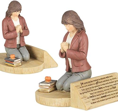 Dicksons Tanár imája, Térdelő Könyvek 4.5 x 5.5 Gyanta Kő Asztali Figura