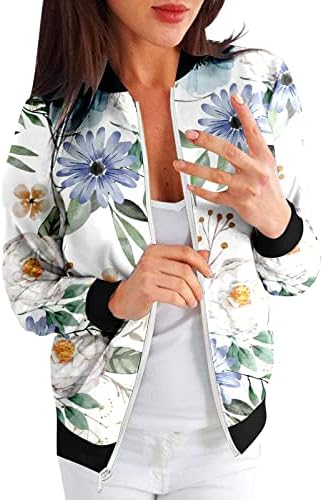 Női Alkalmi Nyakkendő Festék Nyomtatott Kerek Nyak Zip jacket Kabát, Hosszú Ujjú Kabát Kabát Női Petite